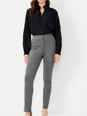 Ann Taylor Gray Ponte Skinny Ankle Pants